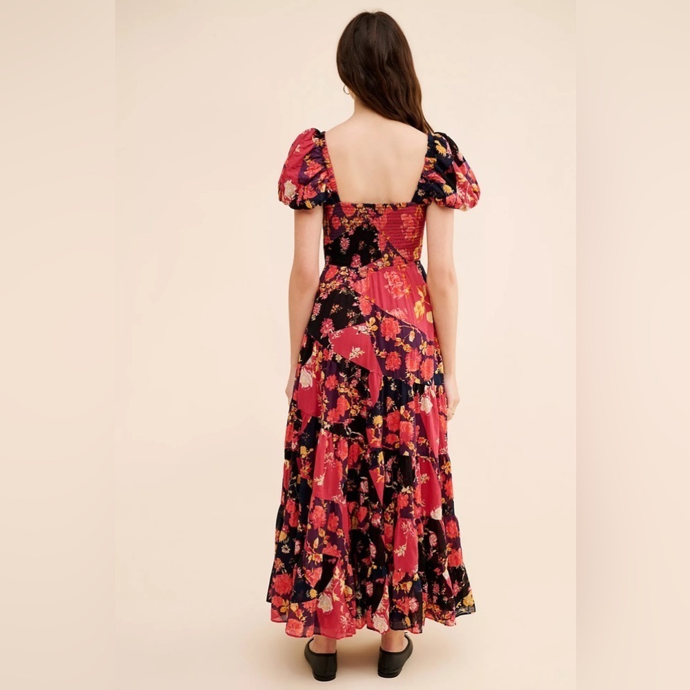 NEW Free People sundrenched short sleeve maxi dress Large B224 - Picture 2 of 7